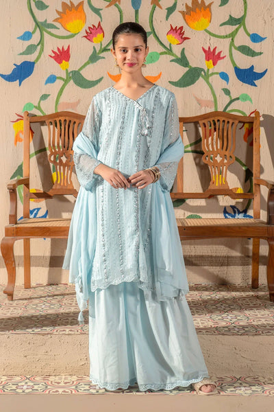 Chiffon Embroidered 3 Pc Suit