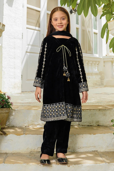 Velvet Embroidered 3 Pc Suit