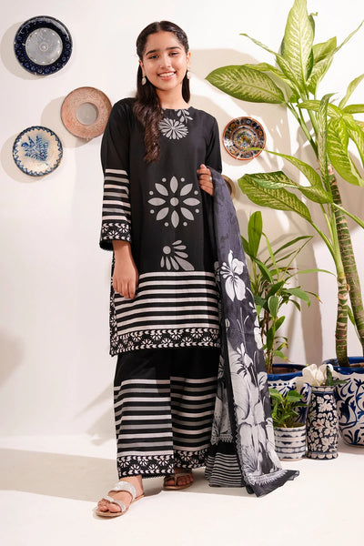 Cotton Printed 3 Pc Suit