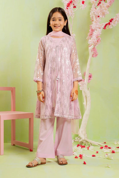 Sequence Embroidered Net 3 Pc Suit