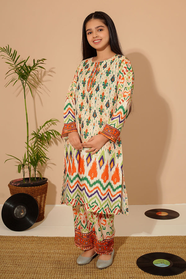 Shop the Swiss Lawn Digital Printed 2 Pc Suit for girls. Stylish 2-piece suit designs perfect for casual wear