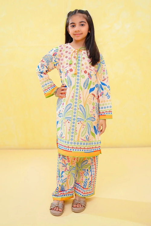Buy kids lawn suits online in Pakistan at Ochre. Discover premium cotton outfits for girls with soft fabrics, modern prints