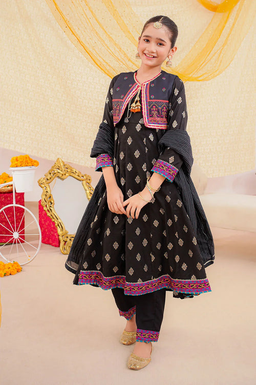 Best Cotton Jacquard 3 Pc Suit - Wear Ochre -