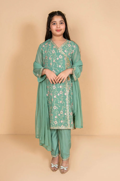 Shop fancy party wear dresses for girls from a chiffon collection.