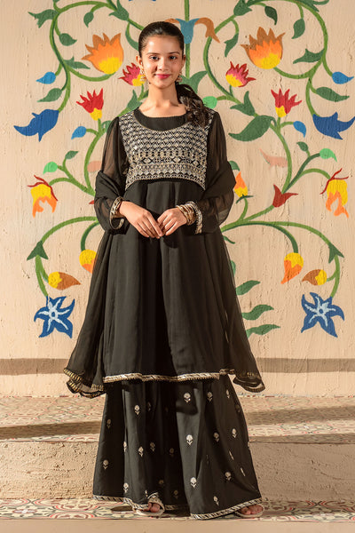 Chiffon Embroidered 3 Pc Suit