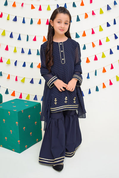 Chiffon Hand Adda Work 3 Pc Suit