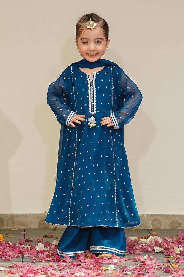 Chiffon Printed 3 Pc Suit - Wear Ochre