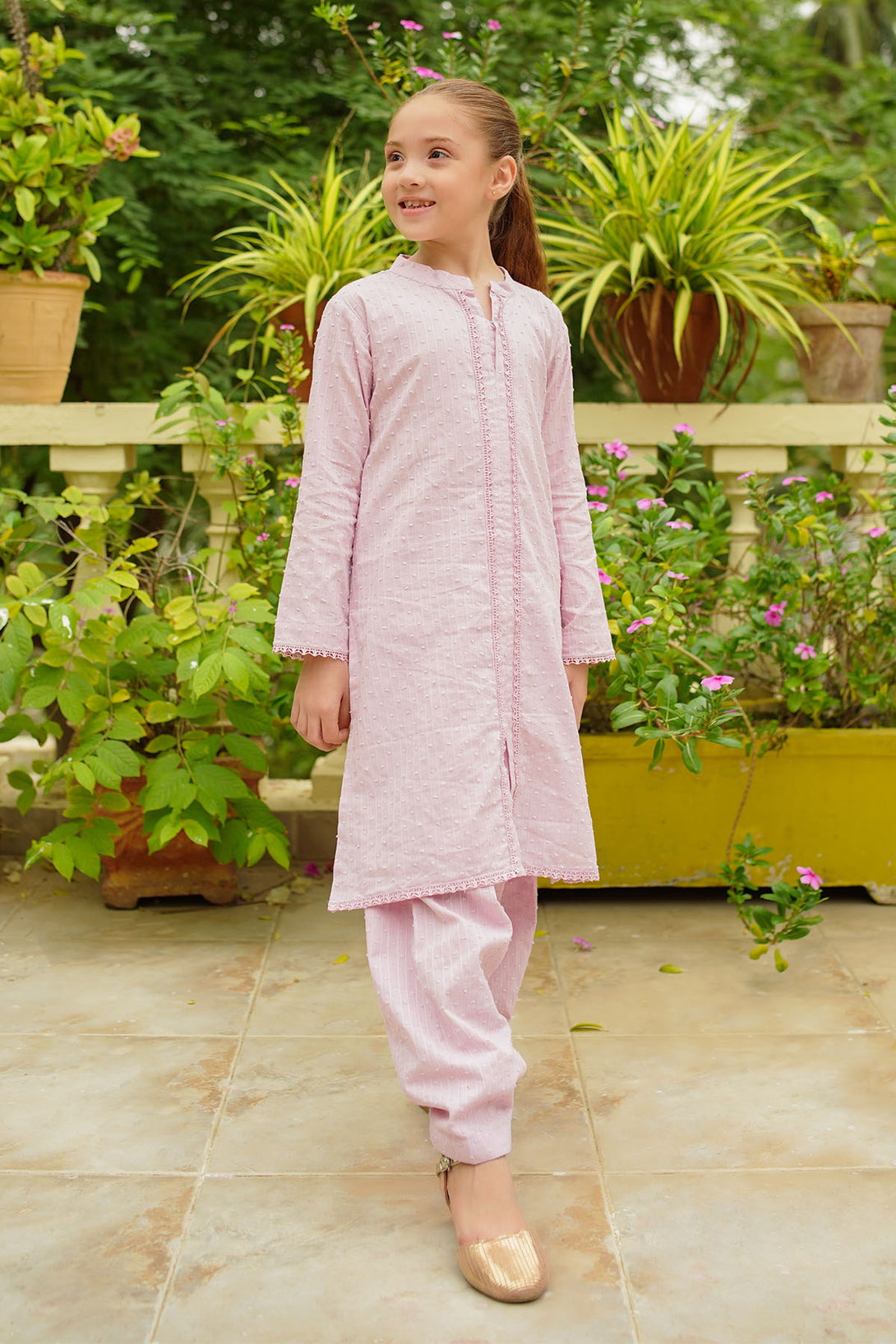 Cotton Broshia 2 Pc Suit – a stylish and comfortable kids' cotton suit, crafted from breathable fabric for all-day ease