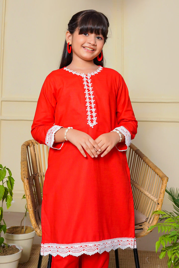 Slub Cambric Cotton 2 Pc Suit - Wear Ochre
