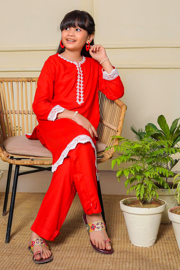 Slub Cambric Cotton 2 Pc Suit - Wear Ochre