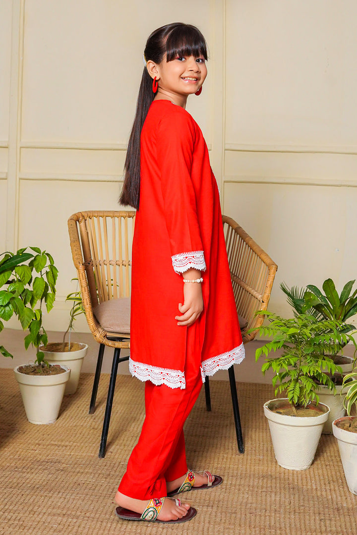 Slub Cambric Cotton 2 Pc Suit - Wear Ochre