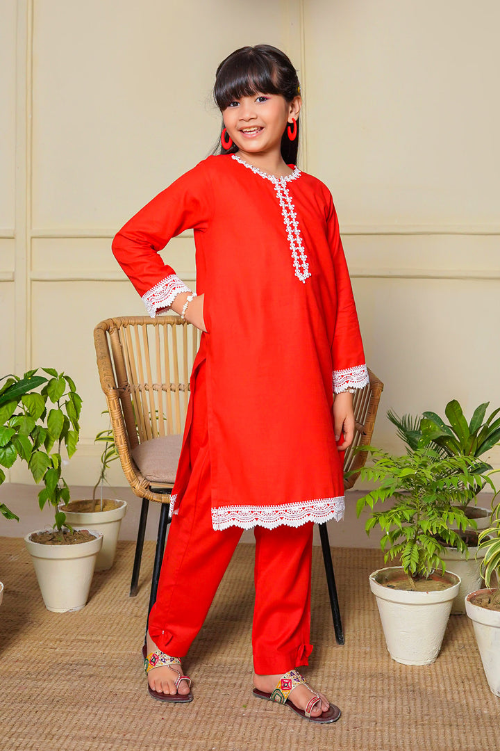 Slub Cambric Cotton 2 Pc Suit - Wear Ochre