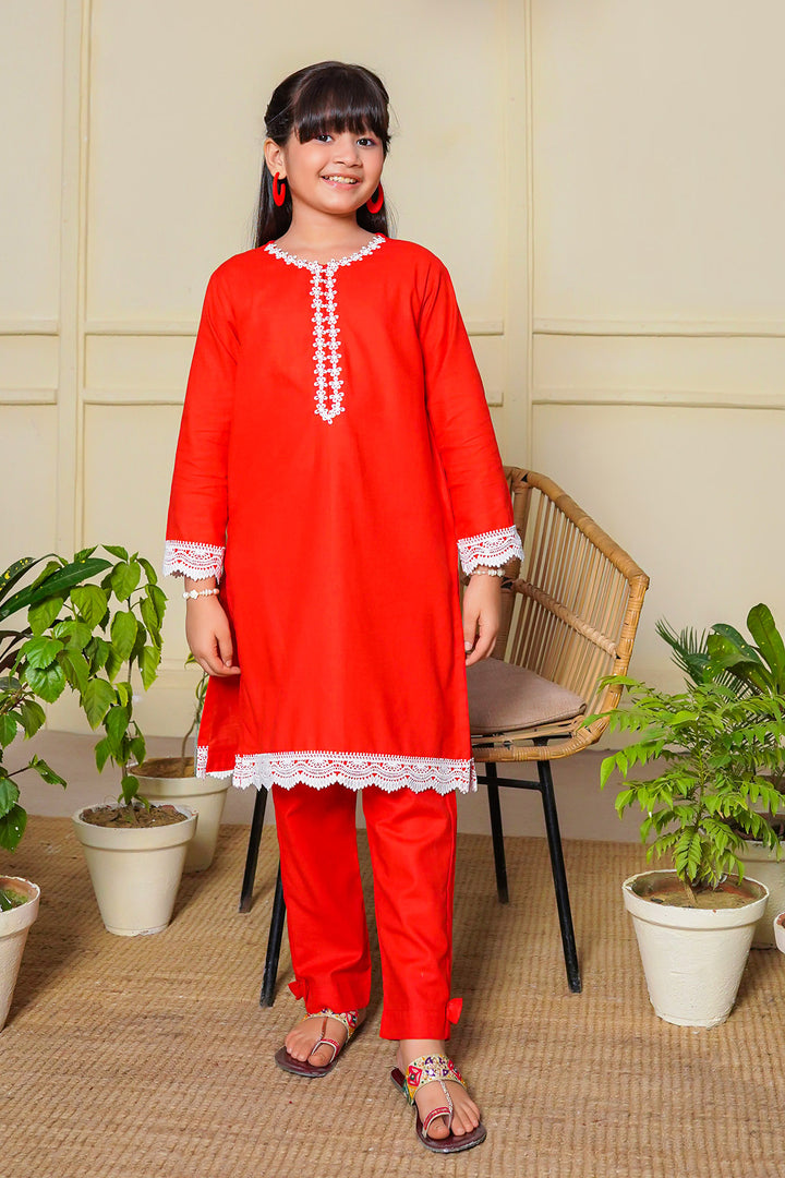 Slub Cambric Cotton 2 Pc Suit - Wear Ochre