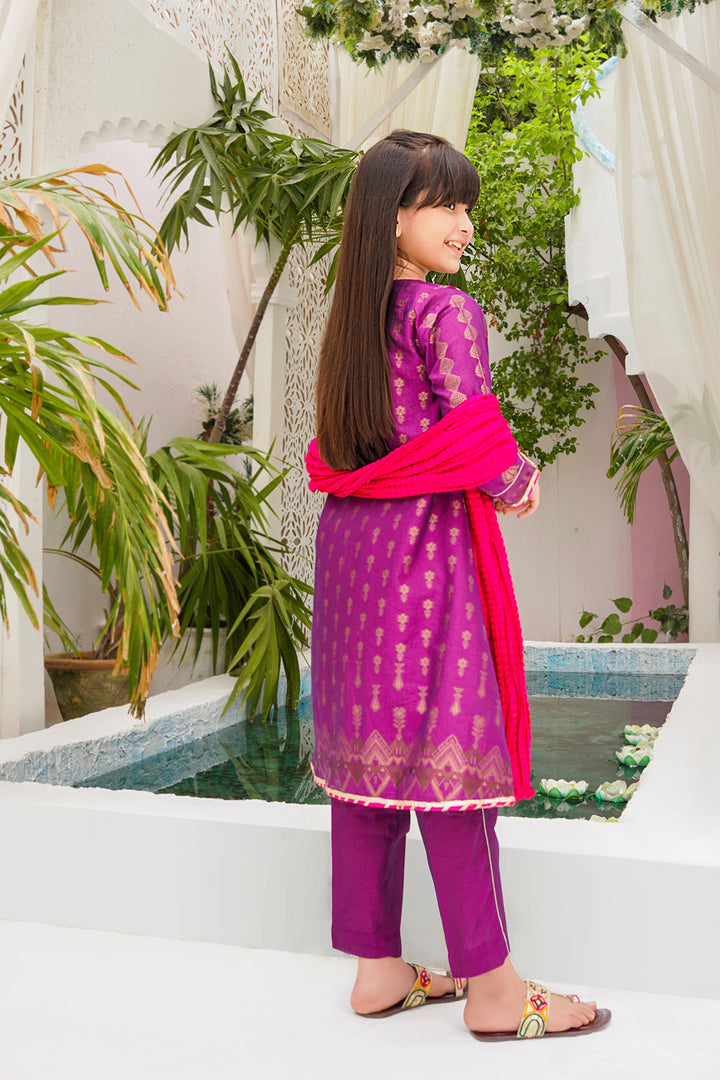 Cotton Jacquard 3 Pc Suit - Wear Ochre