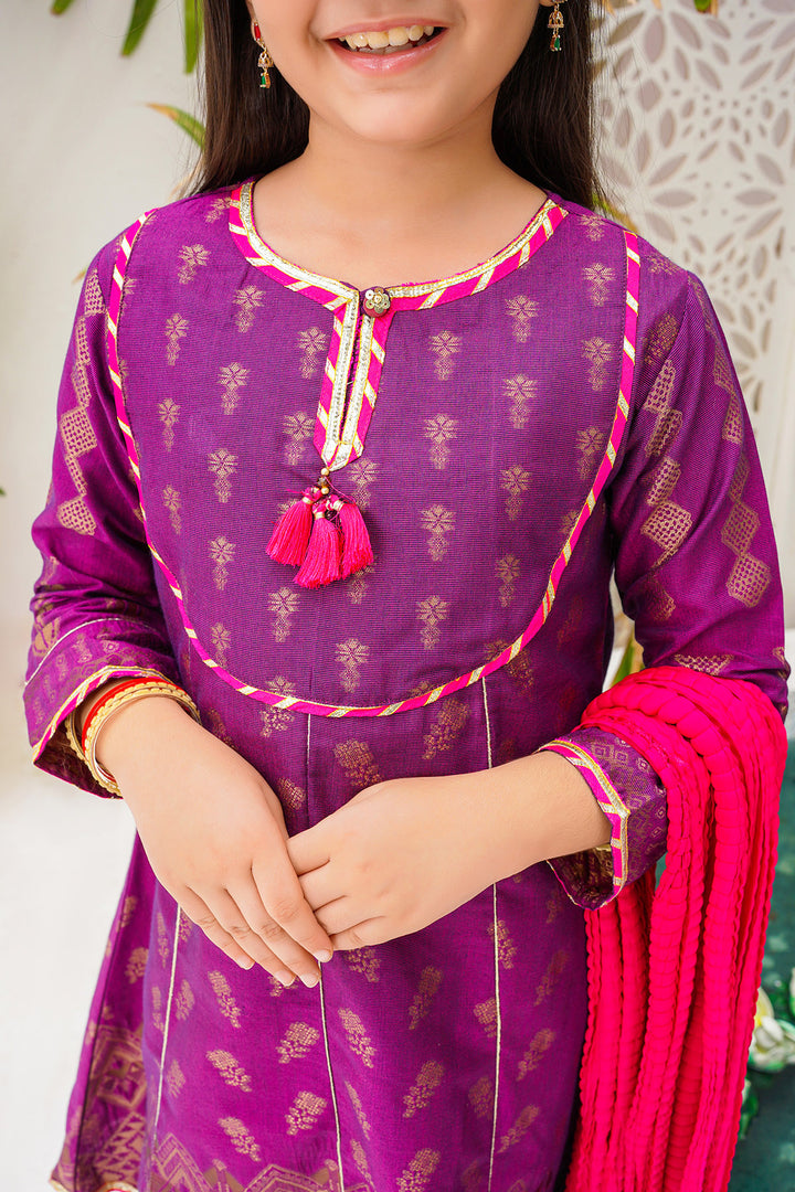 Cotton Jacquard 3 Pc Suit - Wear Ochre