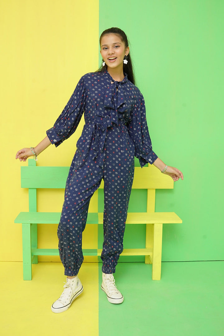 Linen Printed Jumpsuit - Wear Ochre