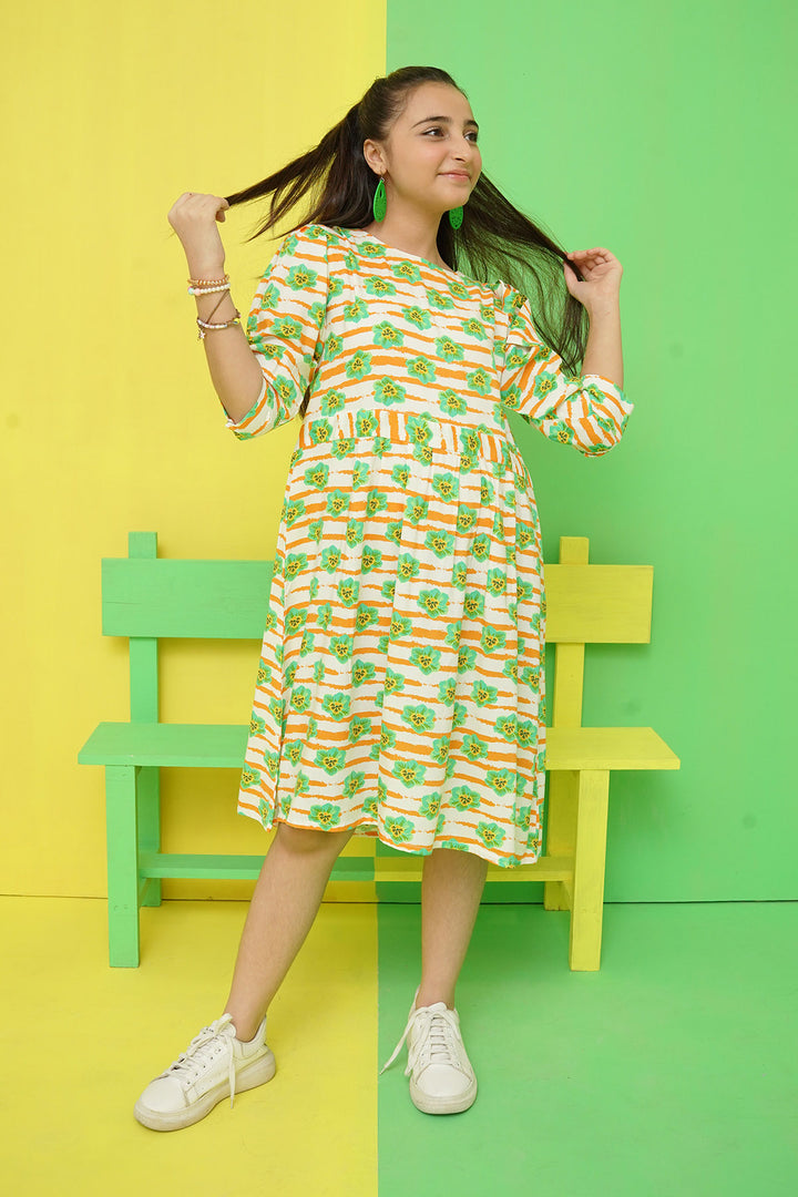 Linen Printed Top - Wear Ochre