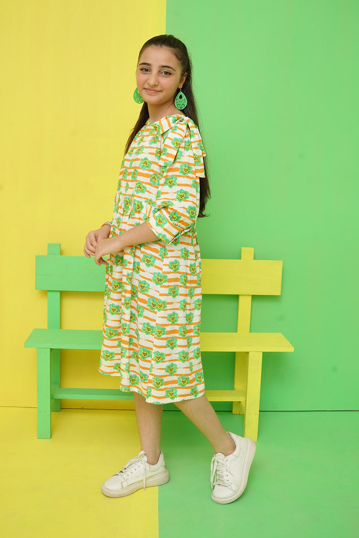 Linen Printed Top - Wear Ochre