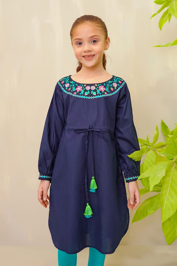 Cotton Embroidered Kurta - Wear Ochre