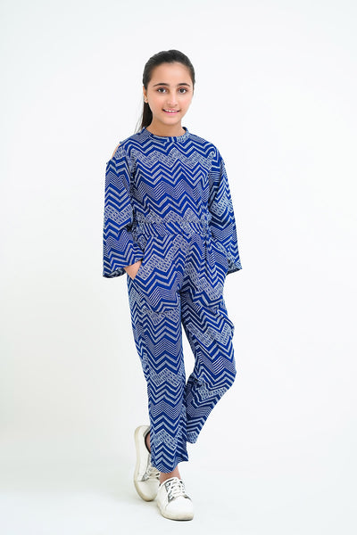 Printed Linen Jumpsuit