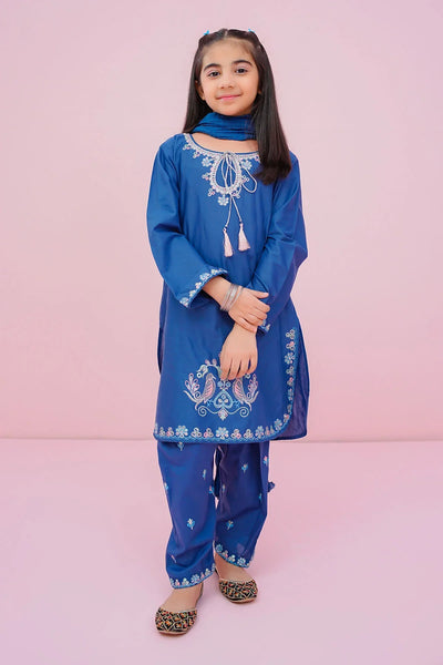 Cotton Embroidered 3 Pc Suit