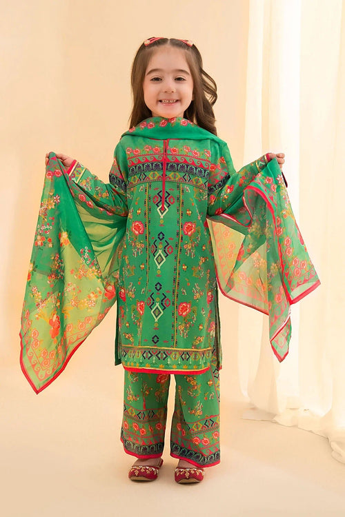 Best Poly Lawn Digital Printed 3 Pc Suit - Wear Ochre -