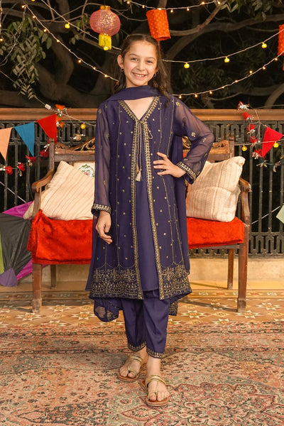 Chiffon Embroidered 3 Pc Suit