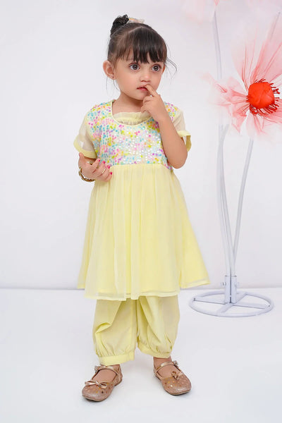 Chiffon with Sequence Net 2 Pc Suit