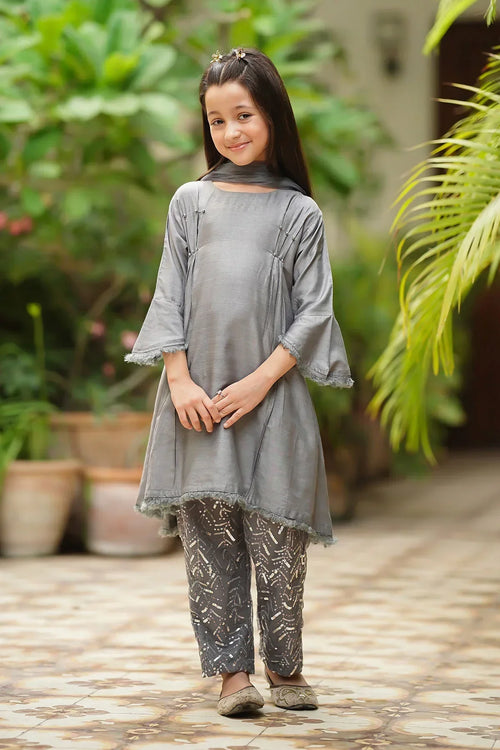 Best Cotton Silk Embellished 3 Pc Suit - Wear Ochre -