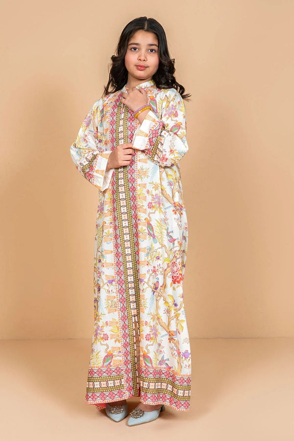 Shop lawn digital printed kaftan for girls from a stylish kaftan collection. Lightweight, breathable fabric