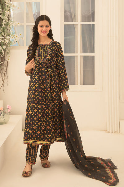 Herringbone Digital Printed 3 Pc Suit