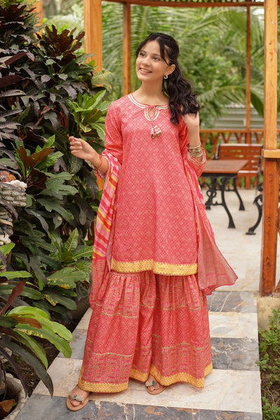 Herringbone Digital Printed 3 Pc Suit