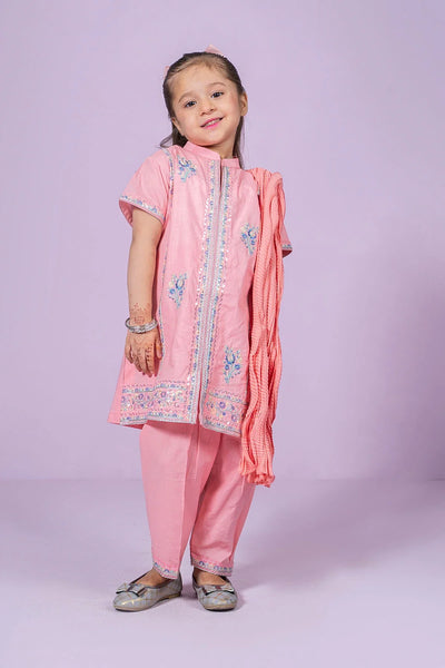 Cotton Embroidered 3 Pc Suit