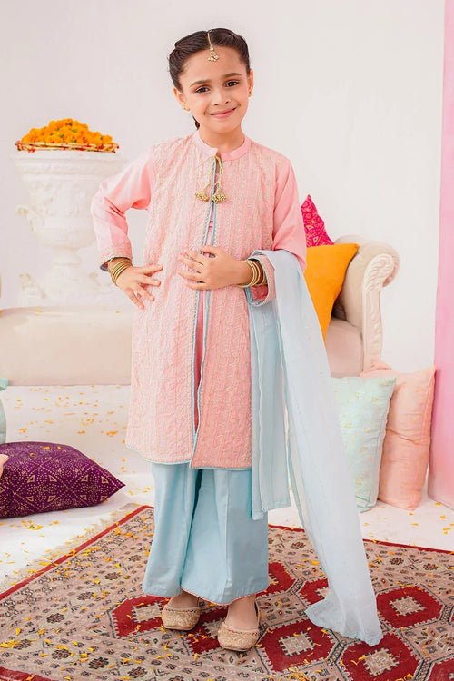Best Cotton Silk Embroidered 3 Pc Suit - Wear Ochre -
