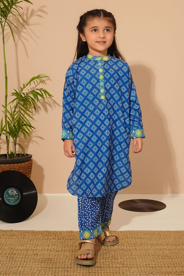 Luxury Swiss lawn digital printed 3 pc suits for kids – perfect for Eid, weddings & parties. Ultra-soft, breathable fabric with vibrant prints. 