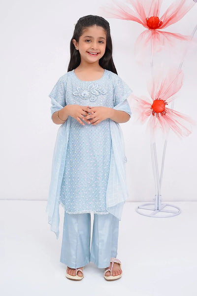 Sequence Net Hand Adda Work 3 Pc Suit