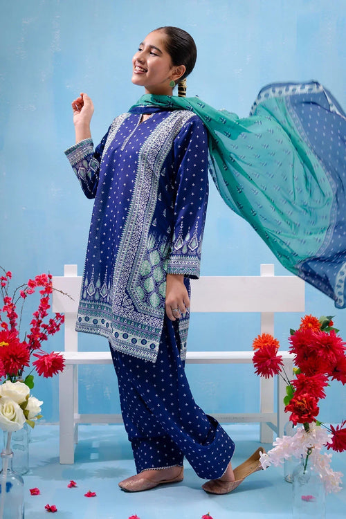 Best Swiss Lawn Digital Printed 3 Pc Suit - Wear Ochre -