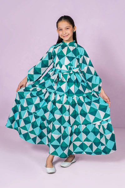 Digital Printed Poly Lawn Dress