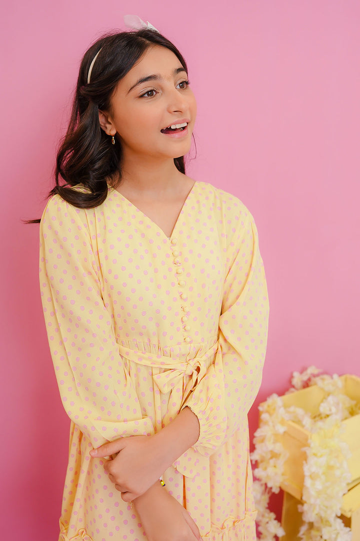 Crepe Printed Dress - Wear Ochre