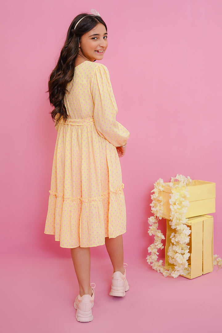Crepe Printed Dress - Wear Ochre
