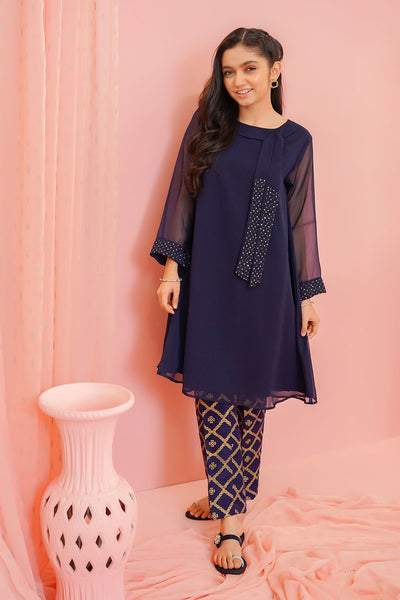 Chiffon Hand Adda Work 2 Pc Suit