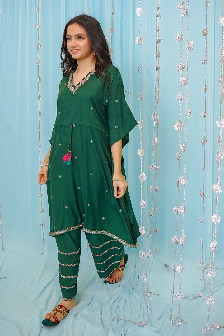 Cotton Viscose Embroidered 2 Pc Suit - Wear Ochre