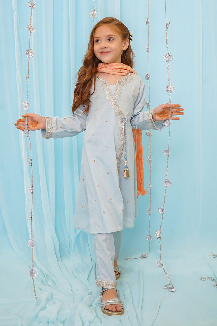 Cotton Embroidered 3 Pc Suit - Wear Ochre