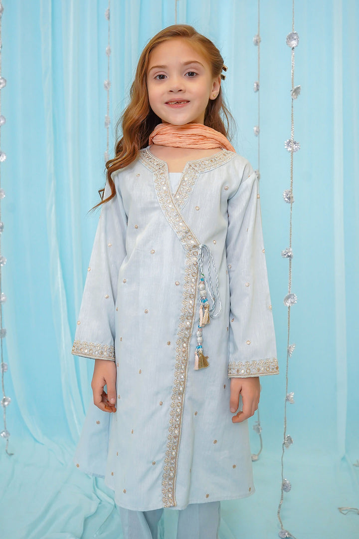 Cotton Embroidered 3 Pc Suit - Wear Ochre