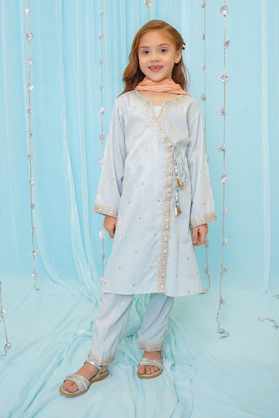 Cotton Embroidered 3 Pc Suit