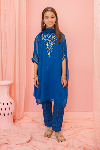 Chiffon Hand Adda Work 3 Pc Suit