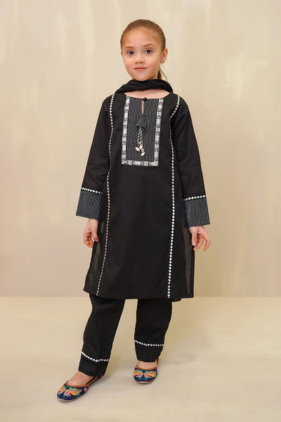 Cotton Embroidered 3 Pc Suit