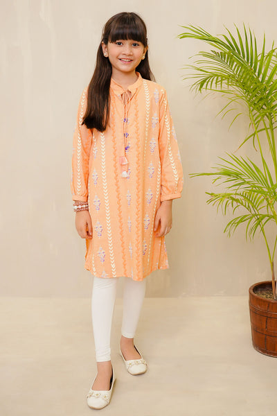 Cotton Chambray Printed Kurta