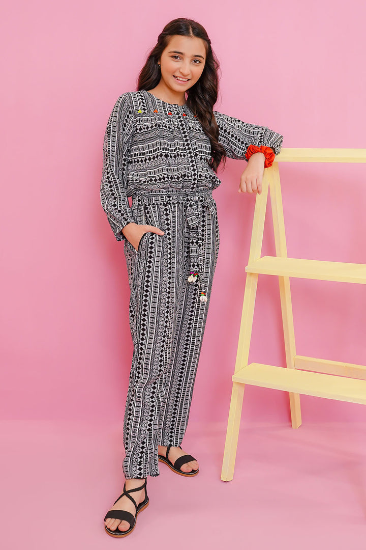 Linen Printed Jumpsuit - Wear Ochre