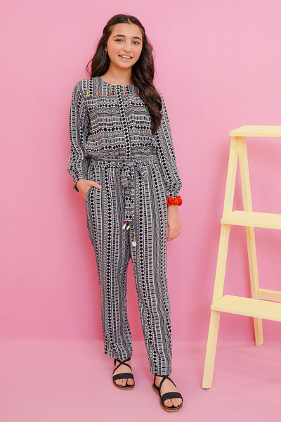 Linen Printed Jumpsuit